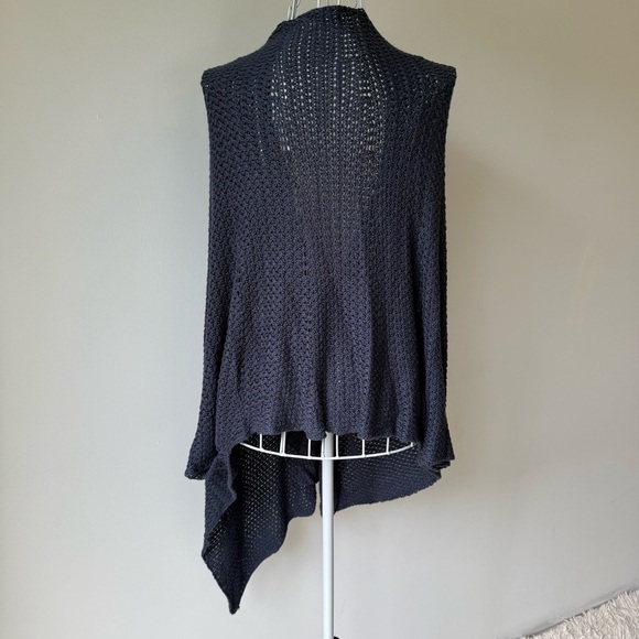 Soft Surroundings Cardigan Missy One Size Shawl poncho arm holes one button - Picture 5 of 8